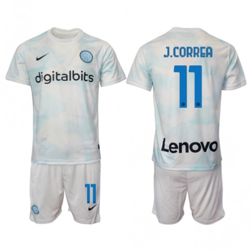 Inter Milan Joaquin Correa #11 Bortedraktsett Barn 2022-23 Kortermet (+ Korte bukser) Inter Milan Joaquin Correa #11 Bortedraktsett Barn 2022-23 Kortermet (+ Korte bukser)